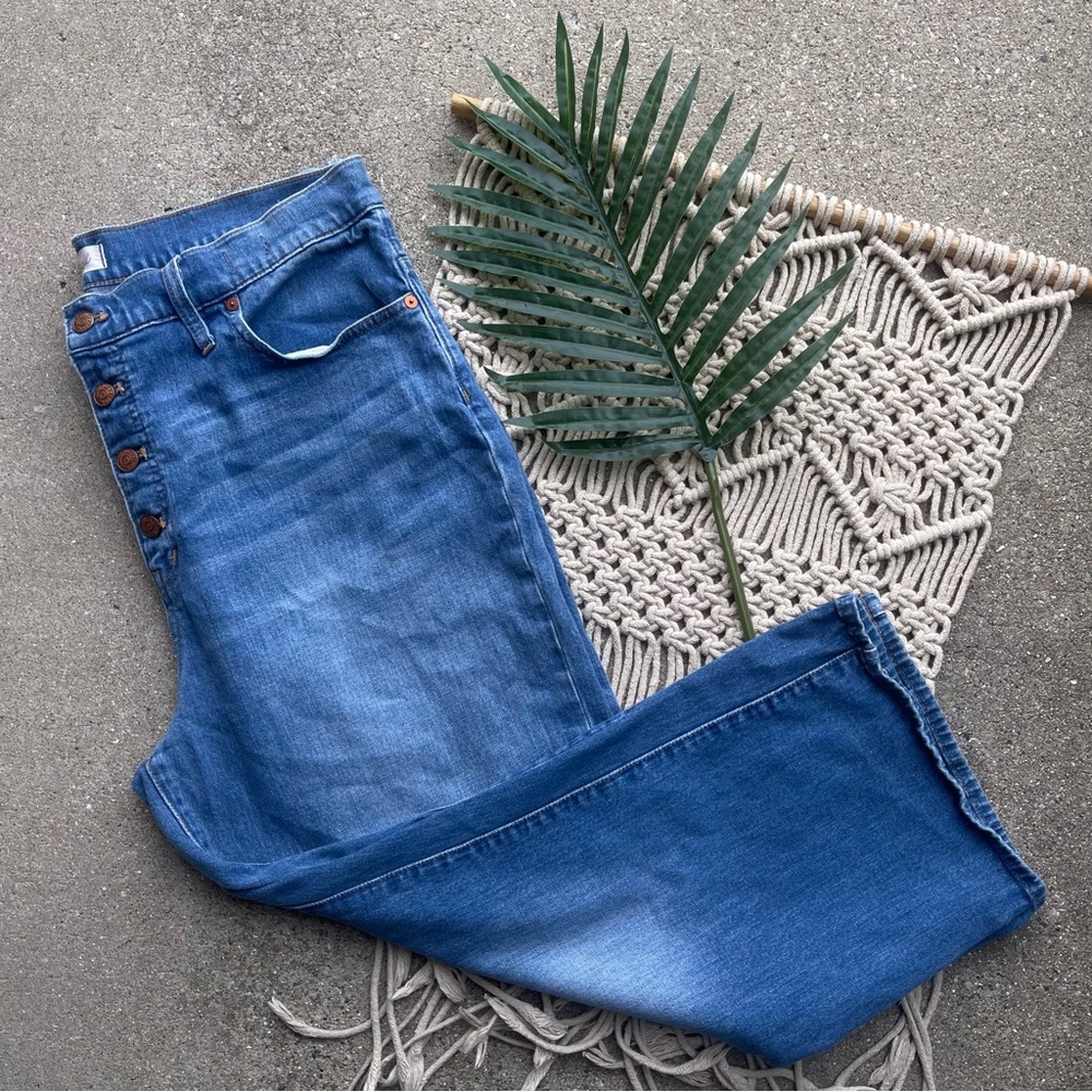 Madewell High Rise Jeans Size 34 - Slim Wide-Leg Crop
